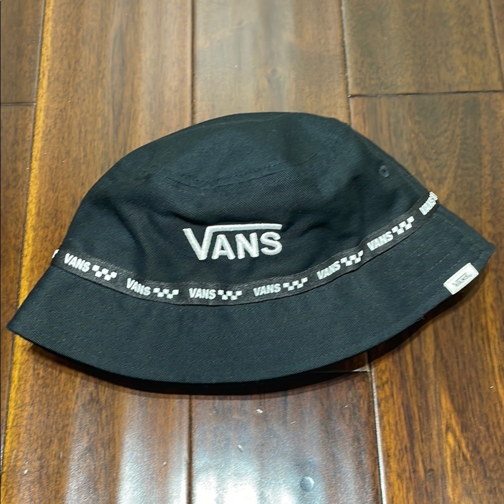Vans Black and White Logo Bucket Hat